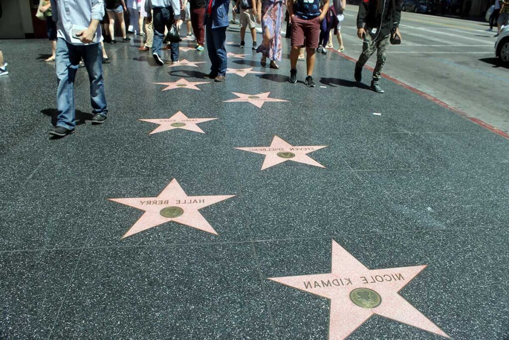 Paseo de las estrellas en Hollywood